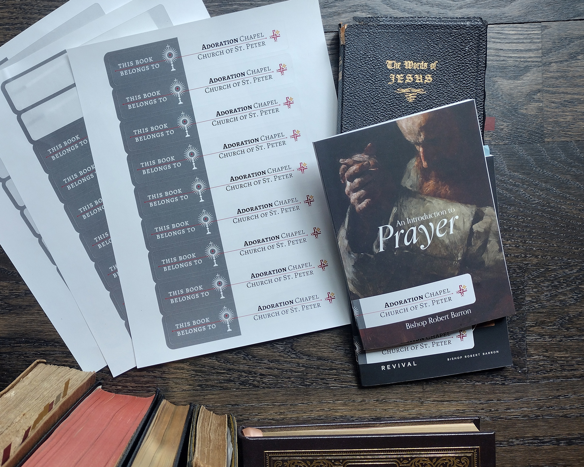 Adoration Chapel Books Labels